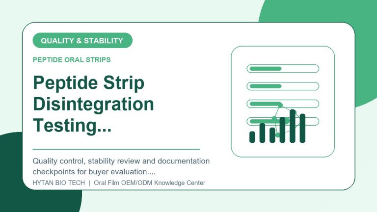Peptide Strip Disintegration Testing: Quality & Stability Checklist - peptide oral strips OEM knowledge article image