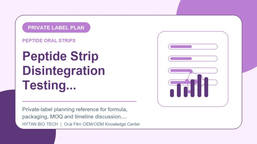 Peptide Strip Disintegration Testing: Private Label Project Plan - peptide oral strips OEM knowledge article image