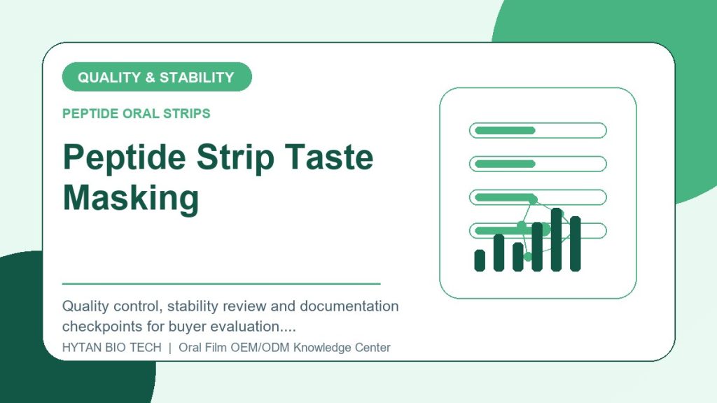 Peptide Strip Taste Masking: Quality & Stability Checklist - peptide oral strips OEM knowledge article image